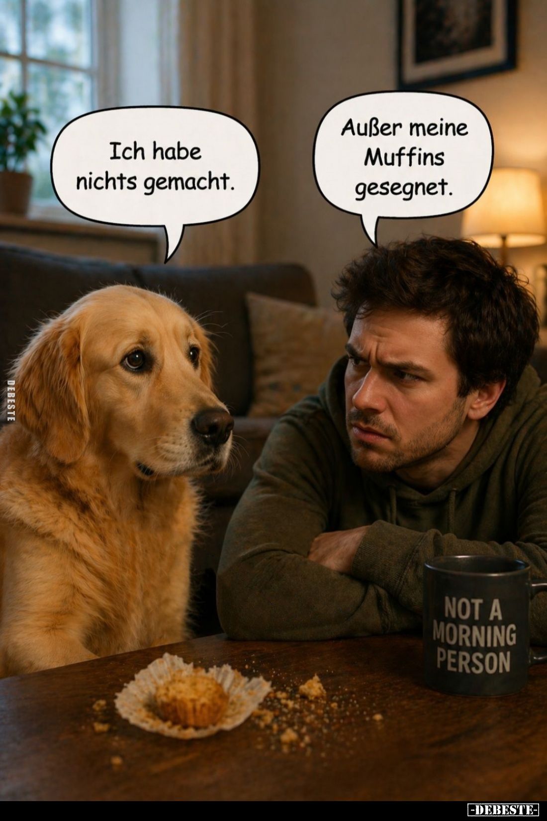 Ich habe nichts gemacht. -
Außer meine Muffins gesegnet.