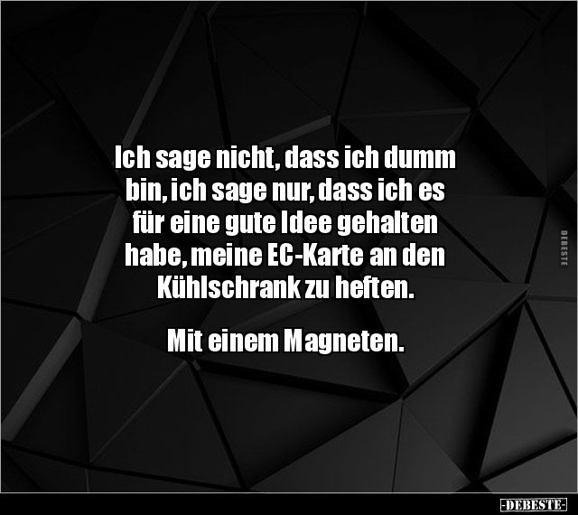 Ich sage nicht, dass ich dumm bin, ich sage nur, dass ich.. - Lustige Bilder | DEBESTE.de