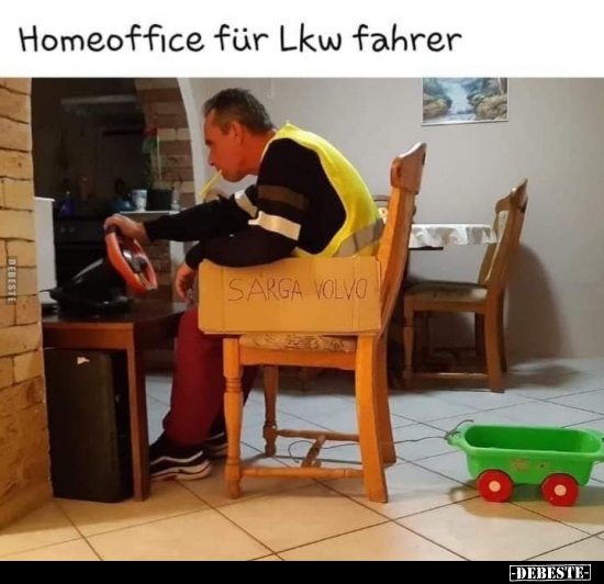 Homeoffice für Lkw fahrer.. - Lustige Bilder | DEBESTE.de