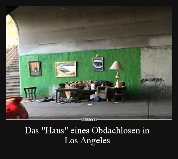 Das "Haus" eines Obdachlosen in Los Angeles.. - Lustige Bilder | DEBESTE.de