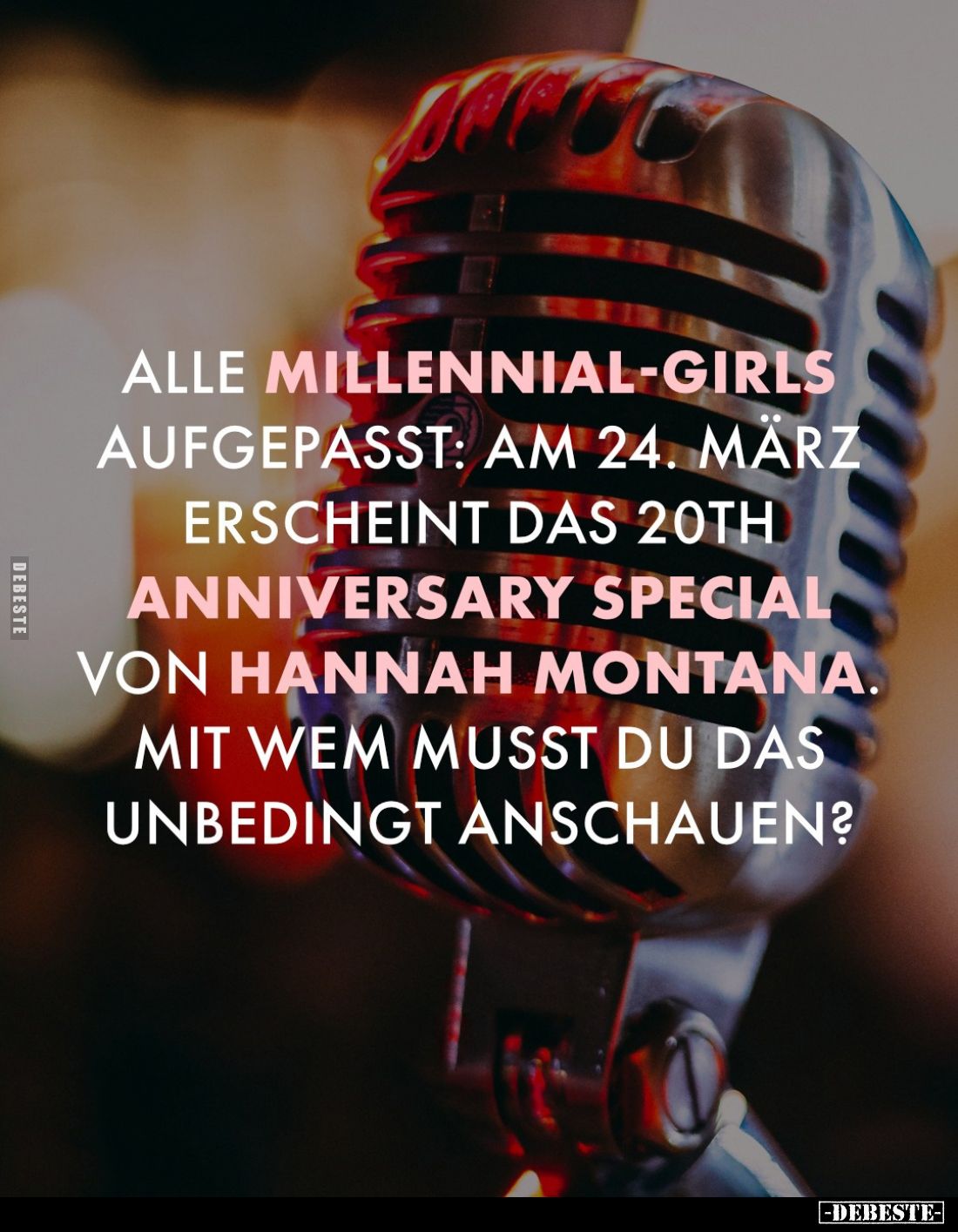 Alle Millennial-Girls aufgepasst: Am 24. März erscheint das 20th Anniversary Special von Hannah Montana. Mit wem musst du das...