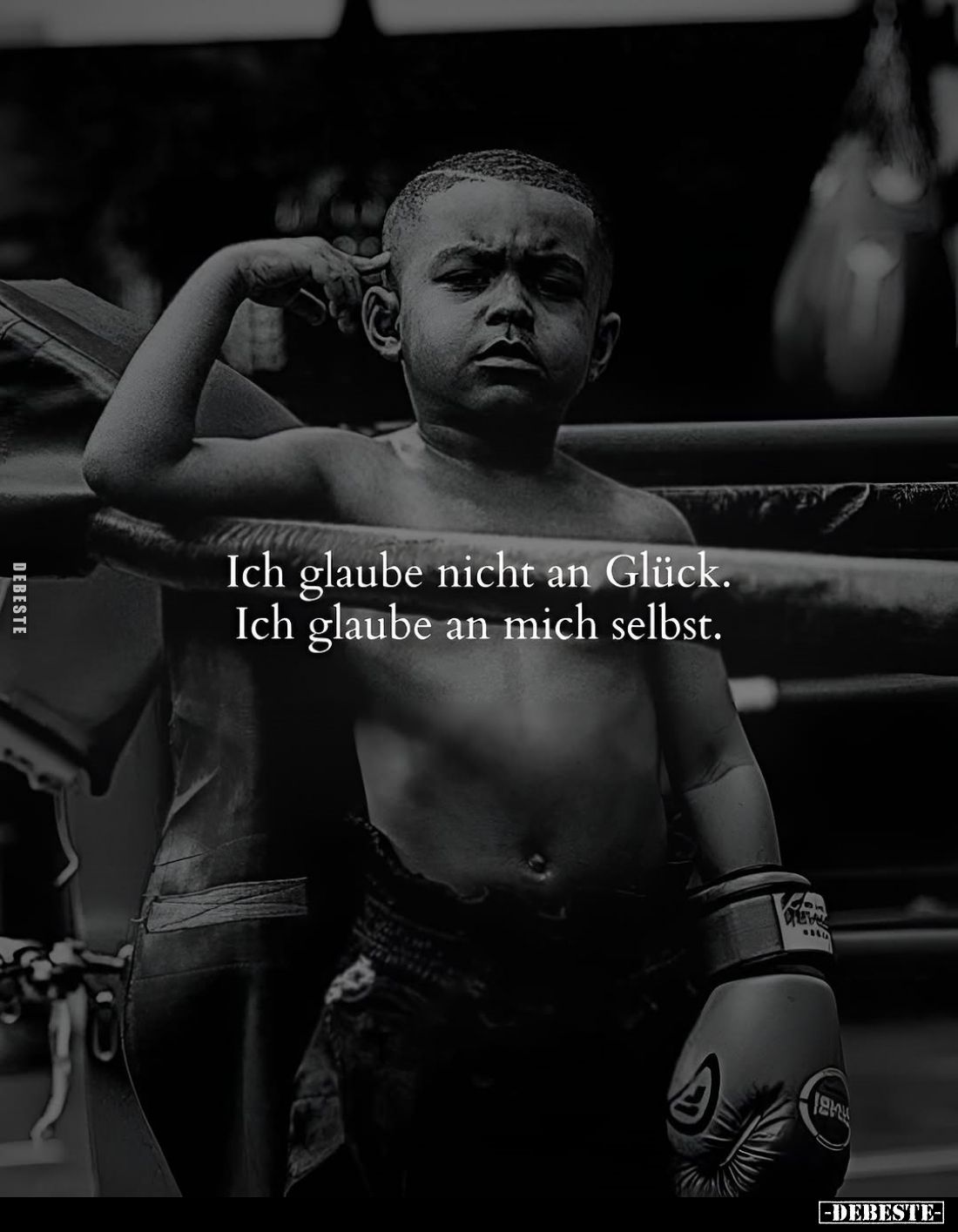 Ich glaube nicht an Glück. Ich glaube an mich selbst.
