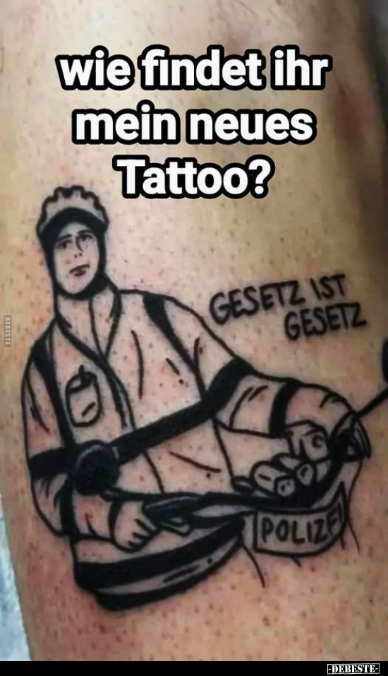 Wie findet ihr mein neues Tattoo?.. - Lustige Bilder | DEBESTE.de