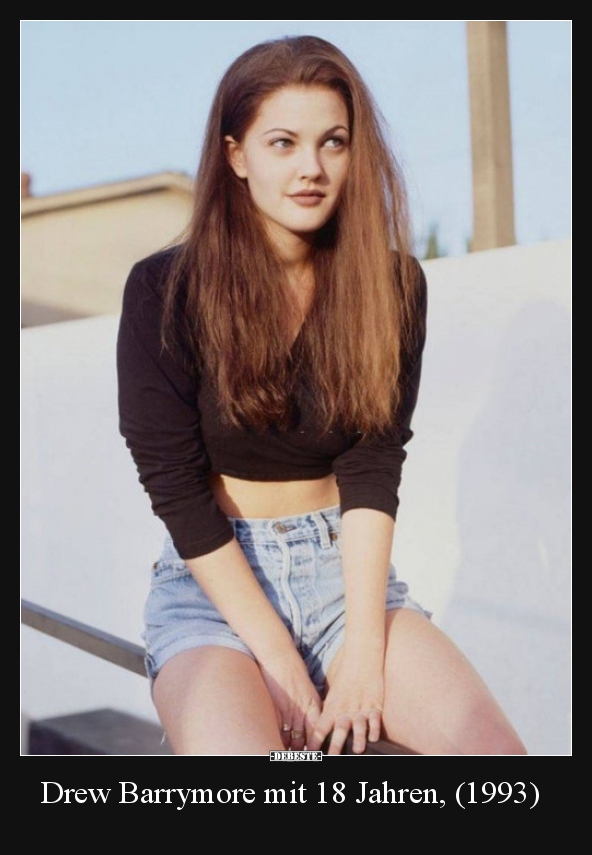 Drew Barrymore mit 18 Jahren, (1993)..