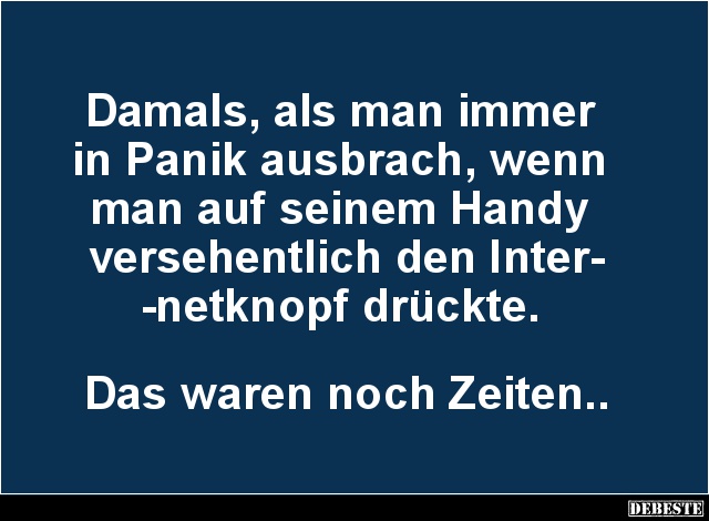 Damals, Hand, Panik, Handy