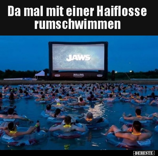 Da mal mit einer Haiflosse rumschwimmen..