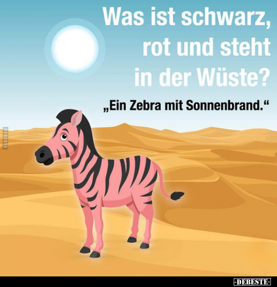 Was ist schwarz, rot und steht in der Wüste? .. - Lustige Bilder | DEBESTE.de