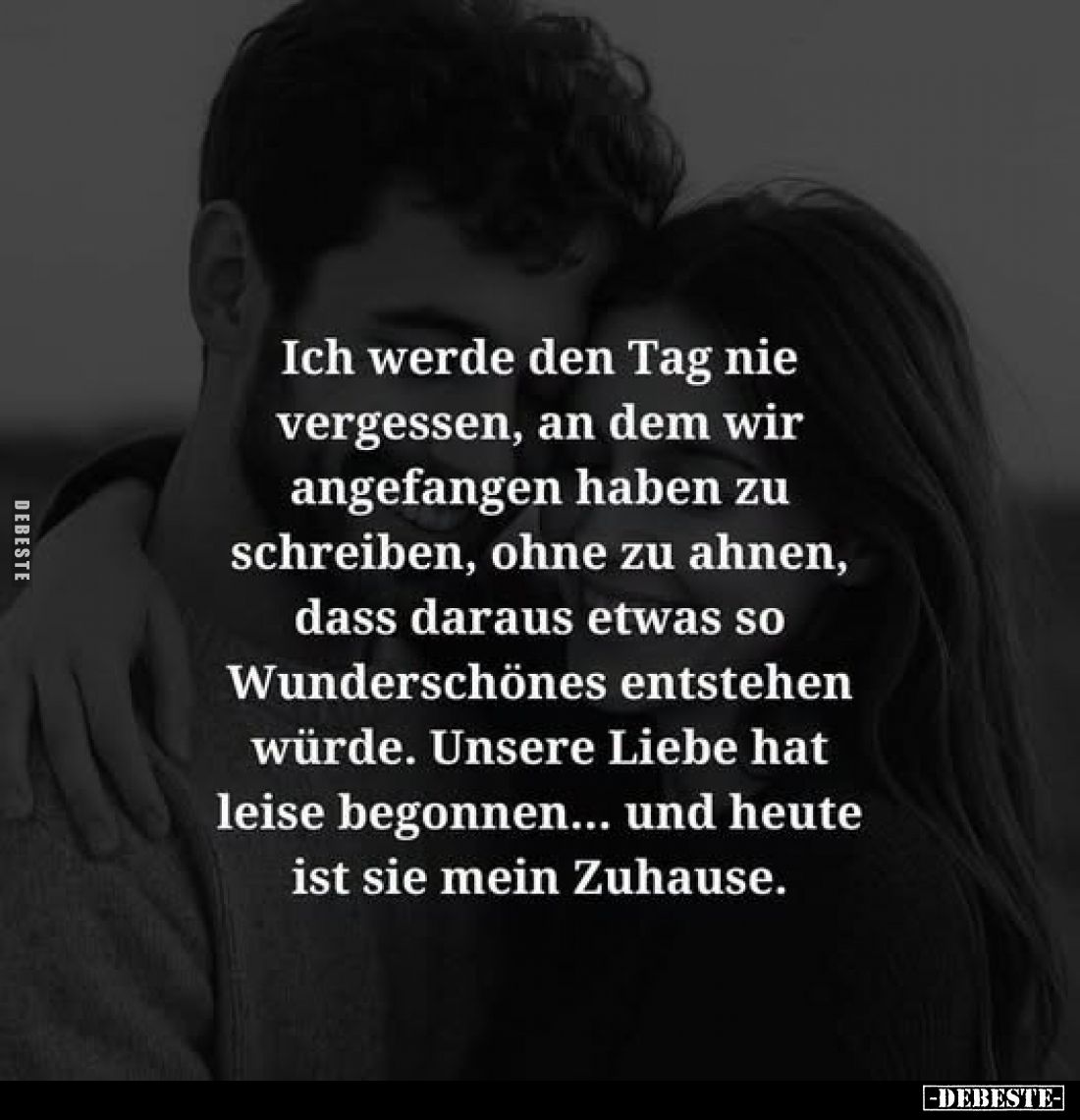 Ich werde den Tag nie vergessen, an dem wir angefangen haben zu schreiben, ohne zu ahnen, dass daraus etwas so Wunderschönes ...