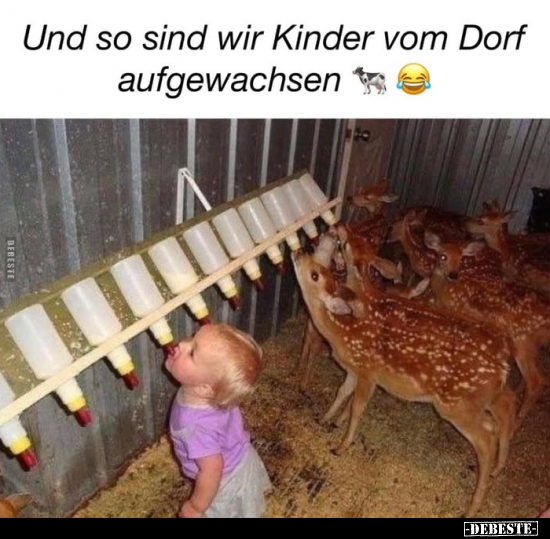 Und so sind wir Kinder vom Dorf aufgewachsen... - Lustige Bilder | DEBESTE.de