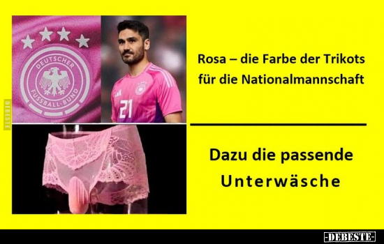 Rosa - die Farbe der Trikots für die Nationalmannschaft.. - Lustige Bilder | DEBESTE.de