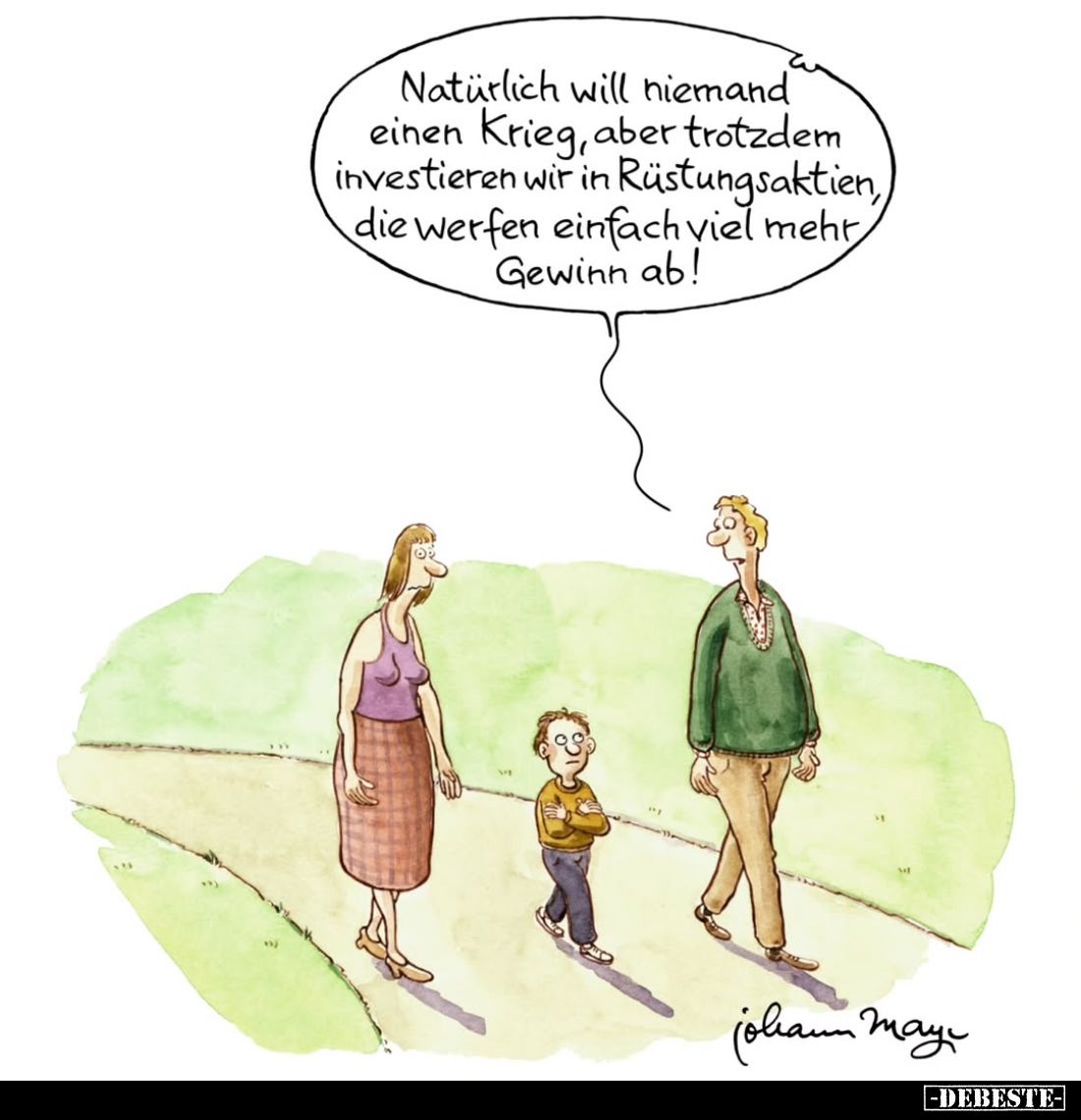 Natürlich will niemand einen Krieg, aber trotzdem investieren wir in Rüstungsaktien,, die werfen einfach viel mehr Gewinn ab!