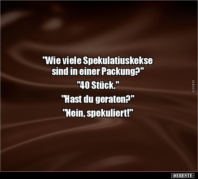 "Wie viele Spekulatiuskekse sind in einer Packung?".. - Lustige Bilder | DEBESTE.de