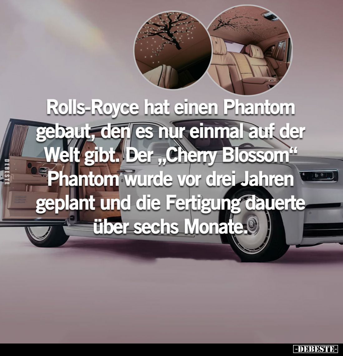 Rolls-Royce hat einen Phantom gebaut, den es nur einmal auf der Welt gibt. Der "Cherry Blossom" Phantom wurde vor d...