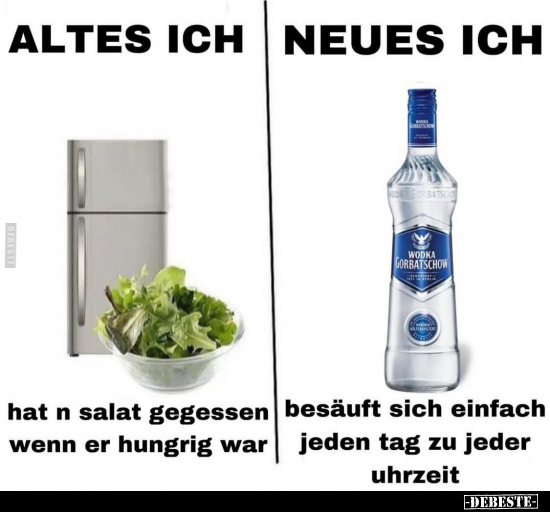 Altes ich: hat n Salat gegessen wenn er hungrig war.. - Lustige Bilder | DEBESTE.de