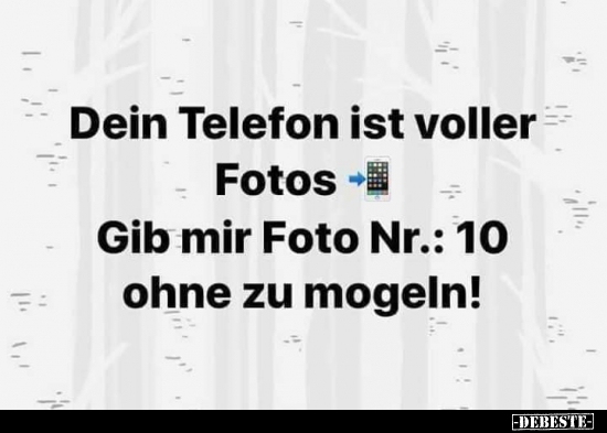 Dein Telefon ist voller Fotos...
