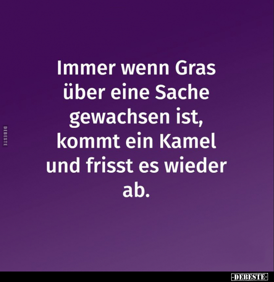 Immer wenn Gras über eine Sache gewachsen ist.. - Lustige Bilder | DEBESTE.de