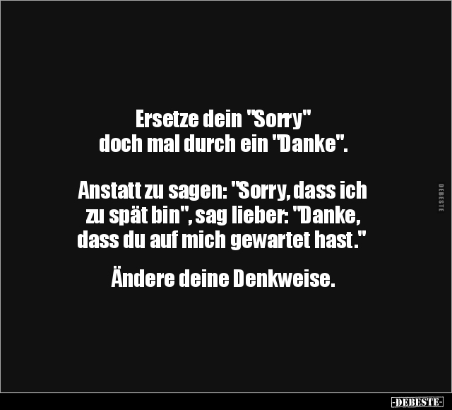 Ersetze dein "Sorry".. - Lustige Bilder | DEBESTE.de