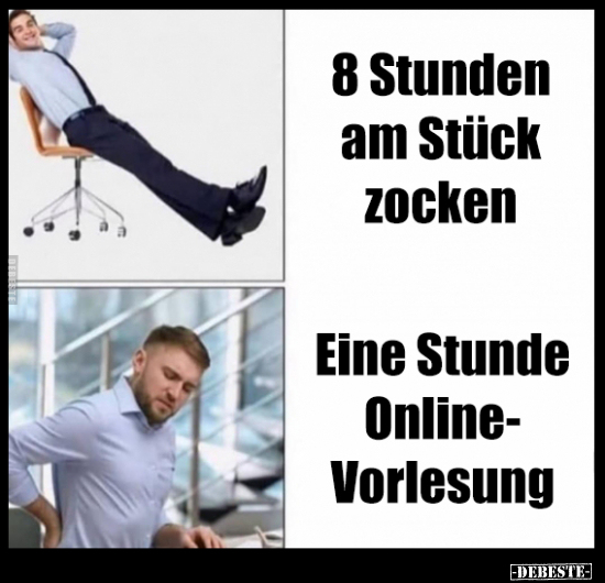 8 Stunden am Stück zocken..
