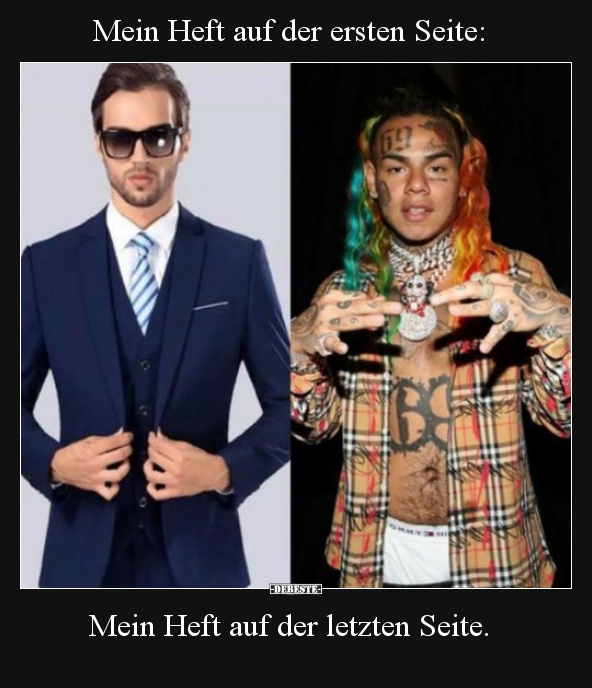 Mein Heft auf der ersten Seite / Mein Heft auf der letzten..