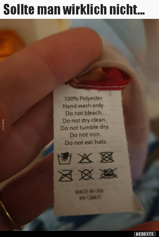 Sollte man wirklich nicht...