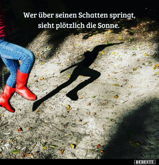 Wer über seinen Schatten springt.. - Lustige Bilder | DEBESTE.de