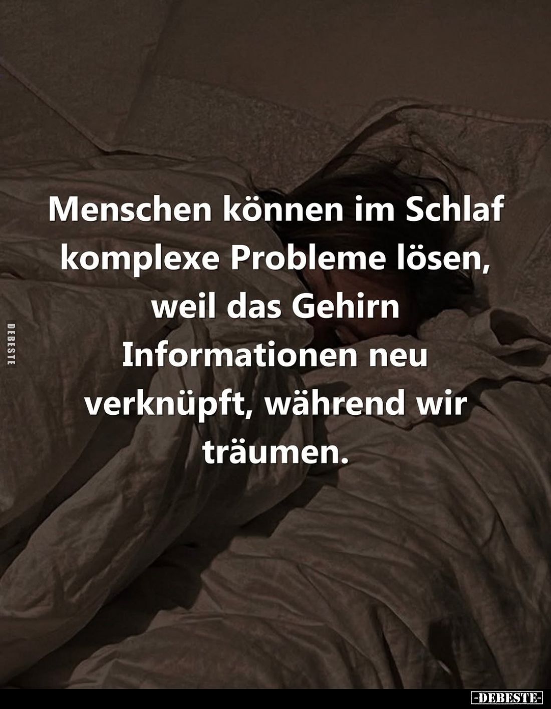 Menschen können im Schlaf komplexe Probleme lösen, weil das Gehirn Informationen neu verknüpft, während wir träumen.