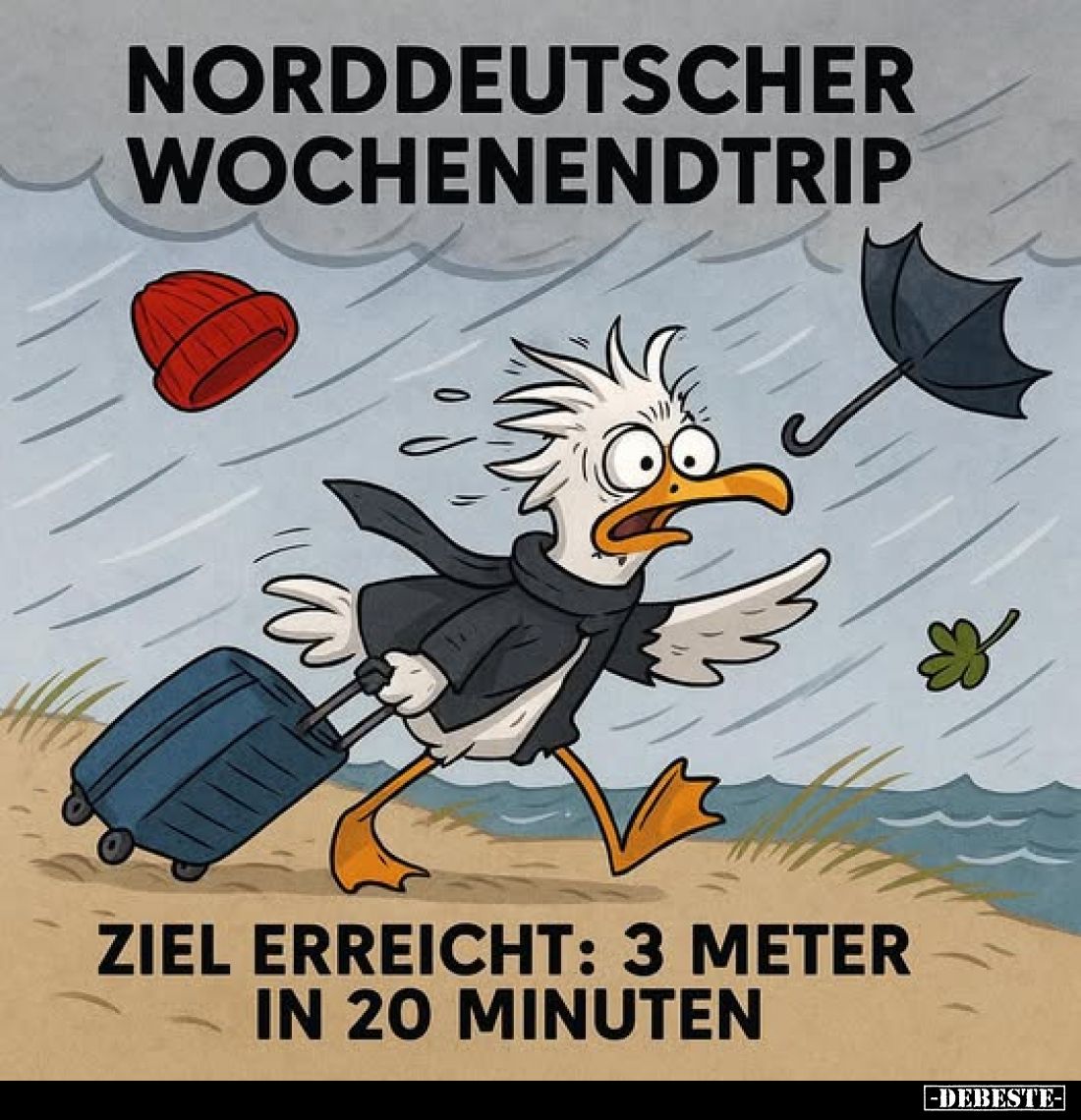 Norddeutscher Wochenendtrip.
Ziel erreicht: 3 Meter in 20 Minuten.