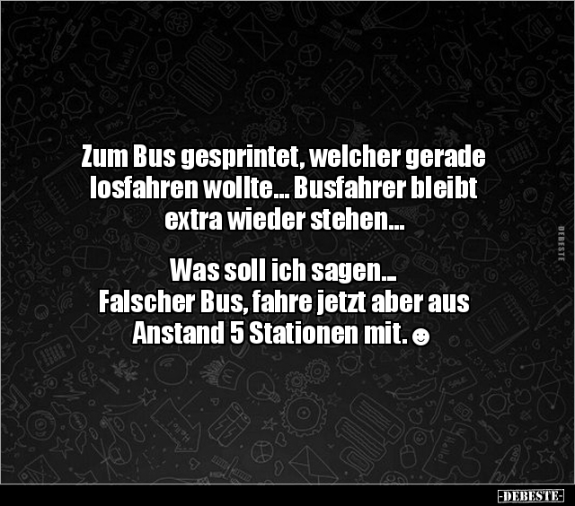 Zum Bus gesprintet, welcher gerade losfahren wollte... - Lustige Bilder | DEBESTE.de