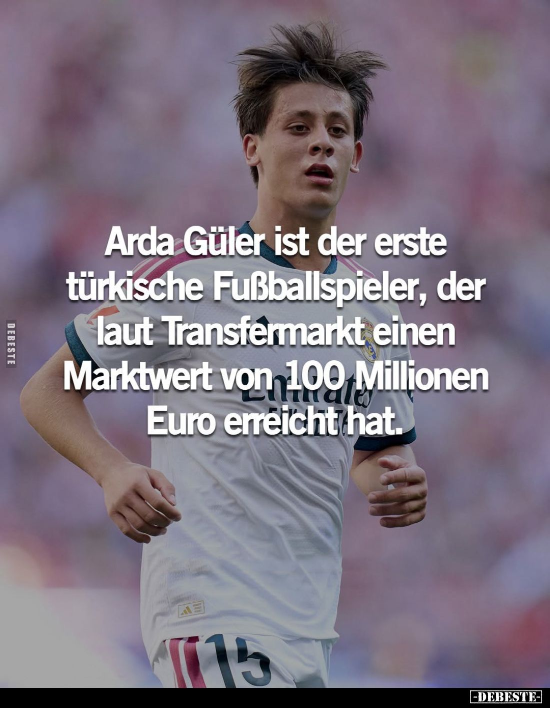 Arda Güler ist der erste türkische Fußballspieler, der laut Transfermarkt einen Marktwert von 100 Millionen Euro erreicht hat...