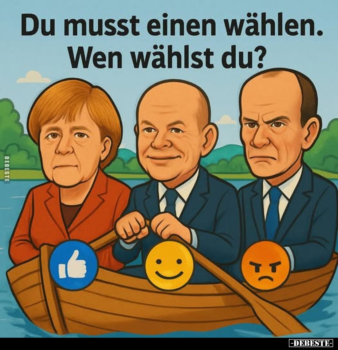 Du musst einen wählen. Wen wählst du?