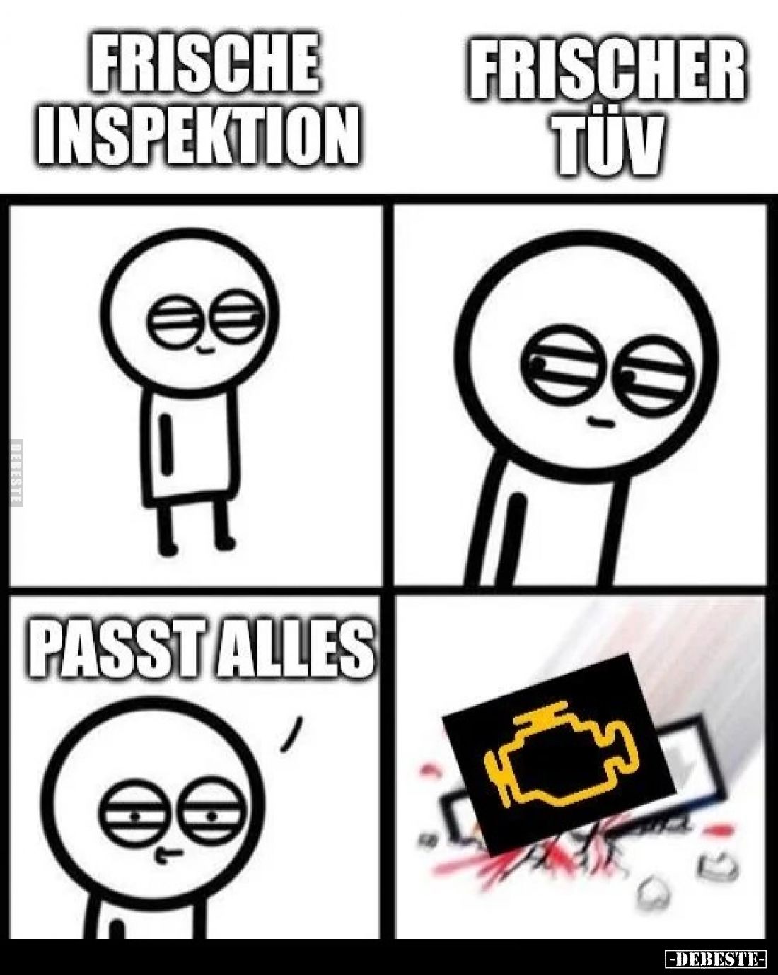 Frische Inspektion.
Frischer TÜV.
Passt alles.