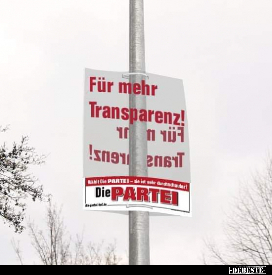 Für mehr Transparenz!..