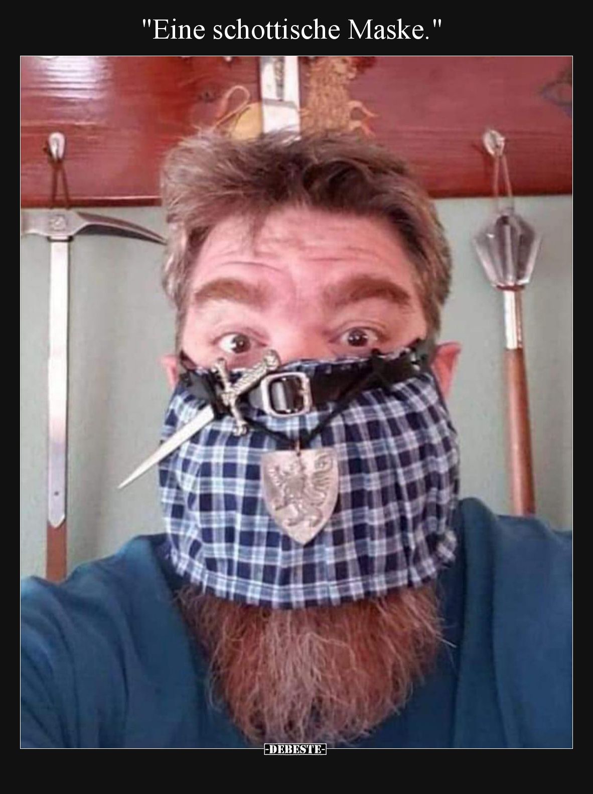 Eine schottische Maske.