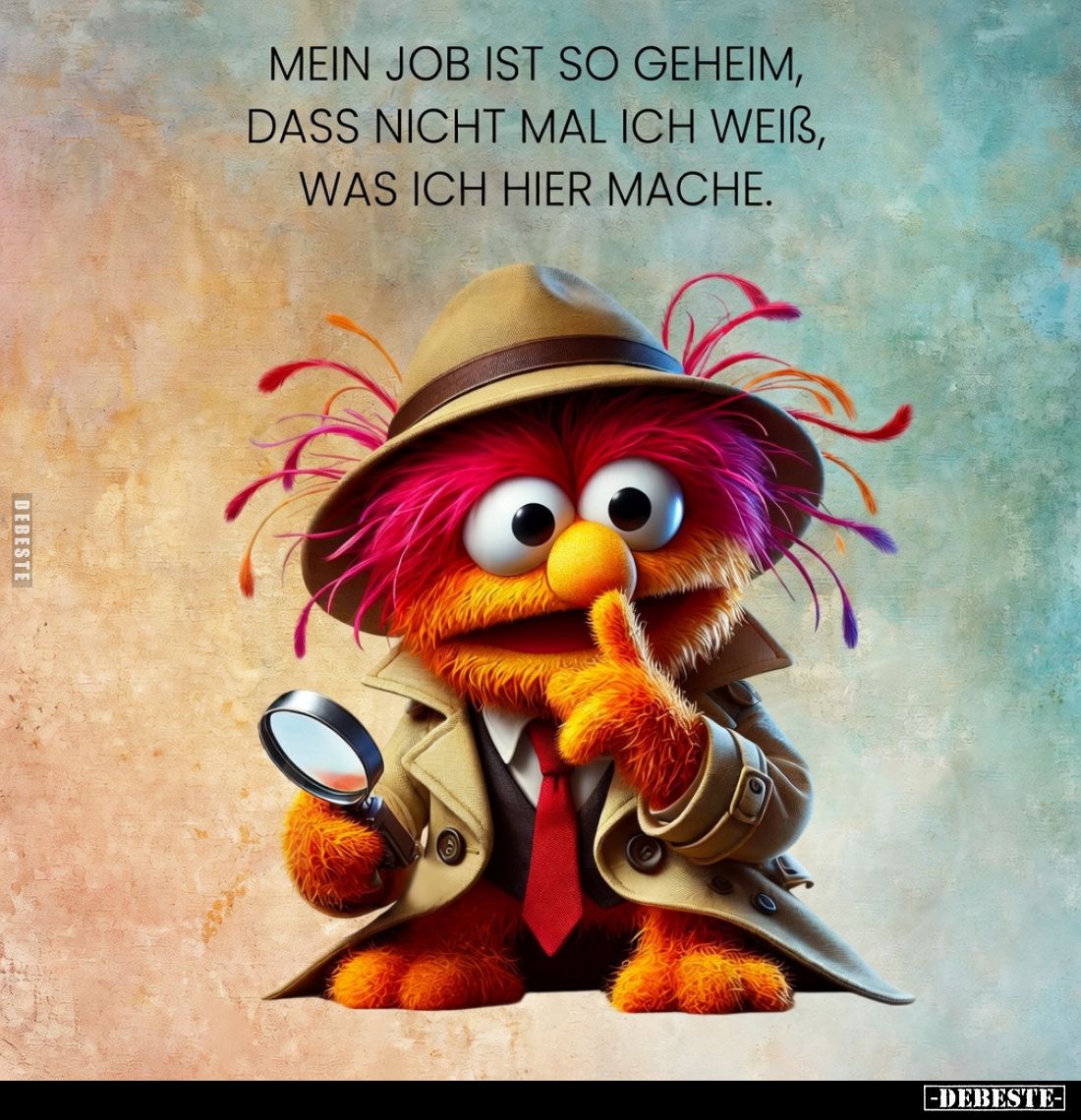 Mein Job ist so geheim, dass nicht mal ich weiß, was ich hier mache.