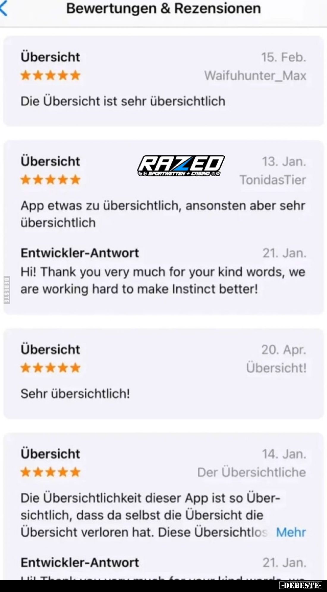Bewertungen & Rezensionen

Übersicht

15. Feb.

Waifuhunter_Max

Die Übersicht ist sehr übersichtlich

Übersich...
