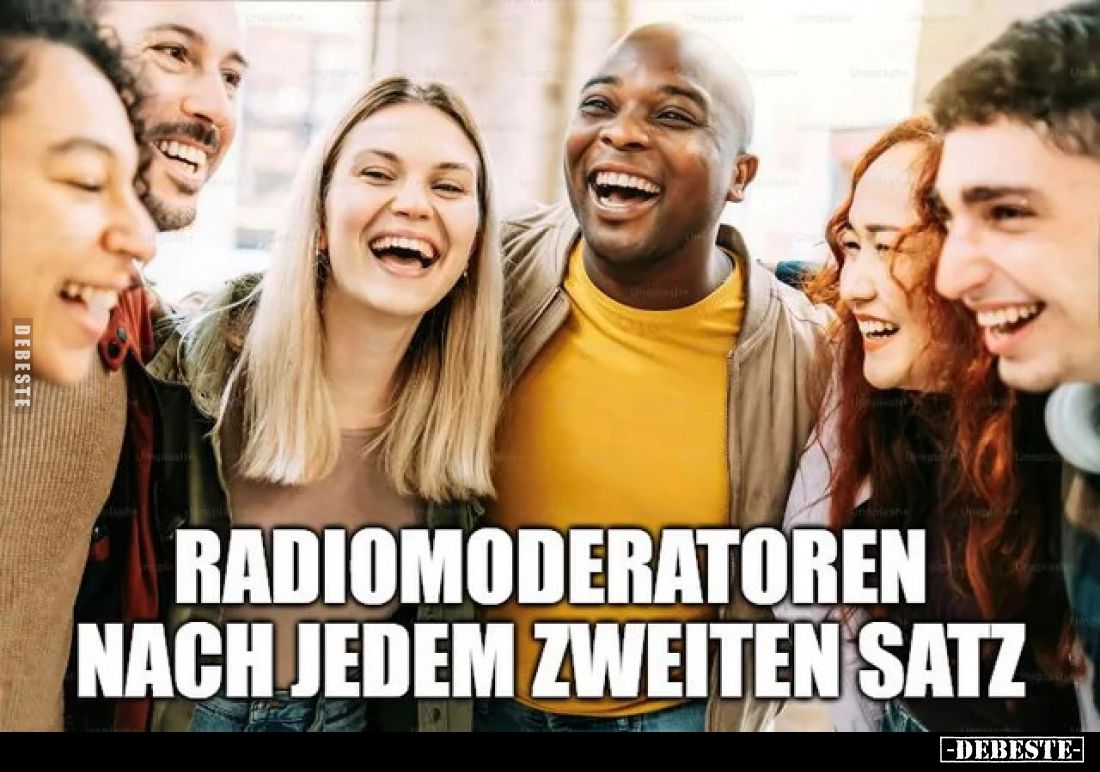 Radiomoderatoren nach jedem zweiten Satz