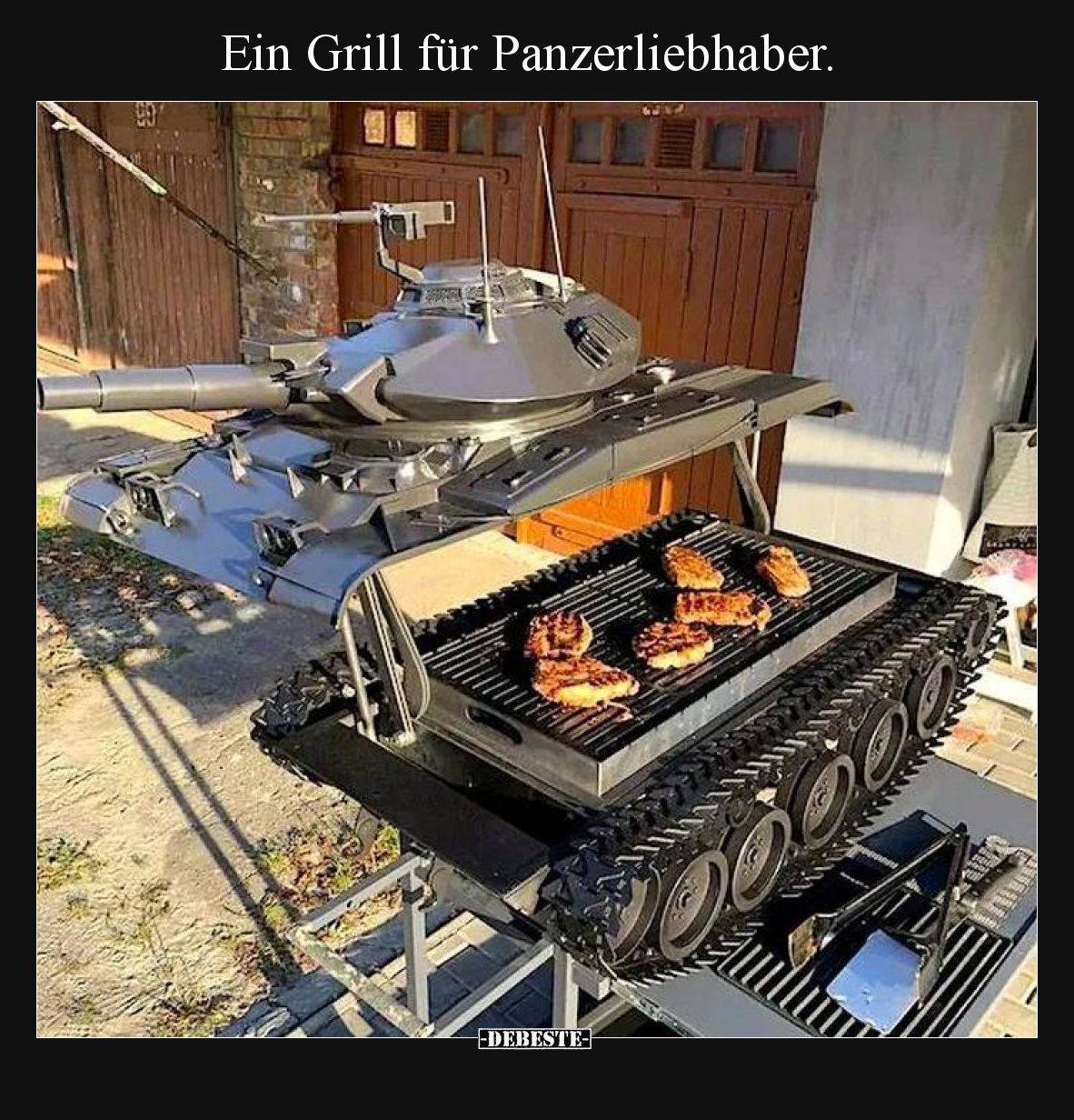 Ein Grill für Panzerliebhaber