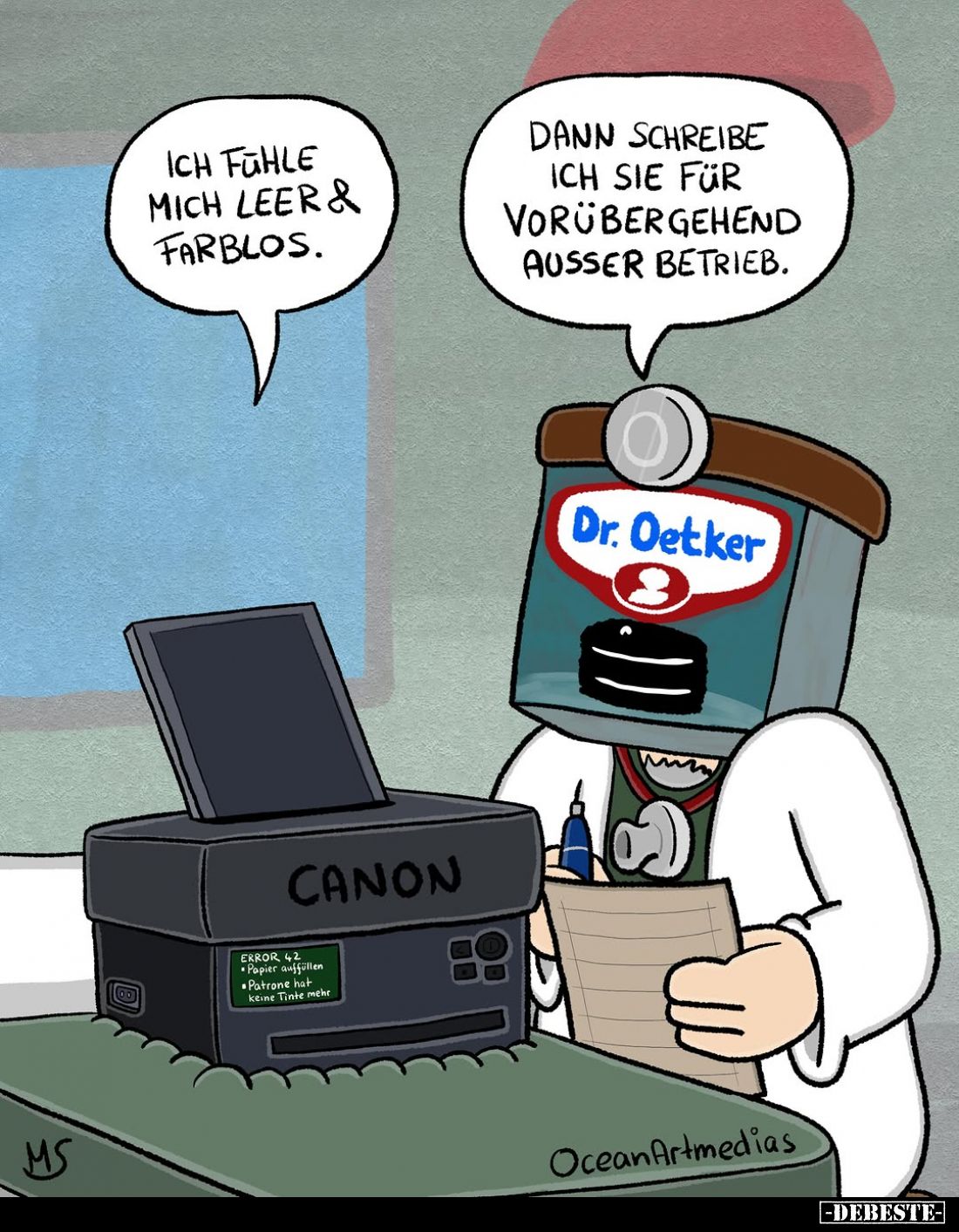 Ich fühle mich leer & farblos.
Dann schreibe ich sie für vorübergehend außer Betrieb.