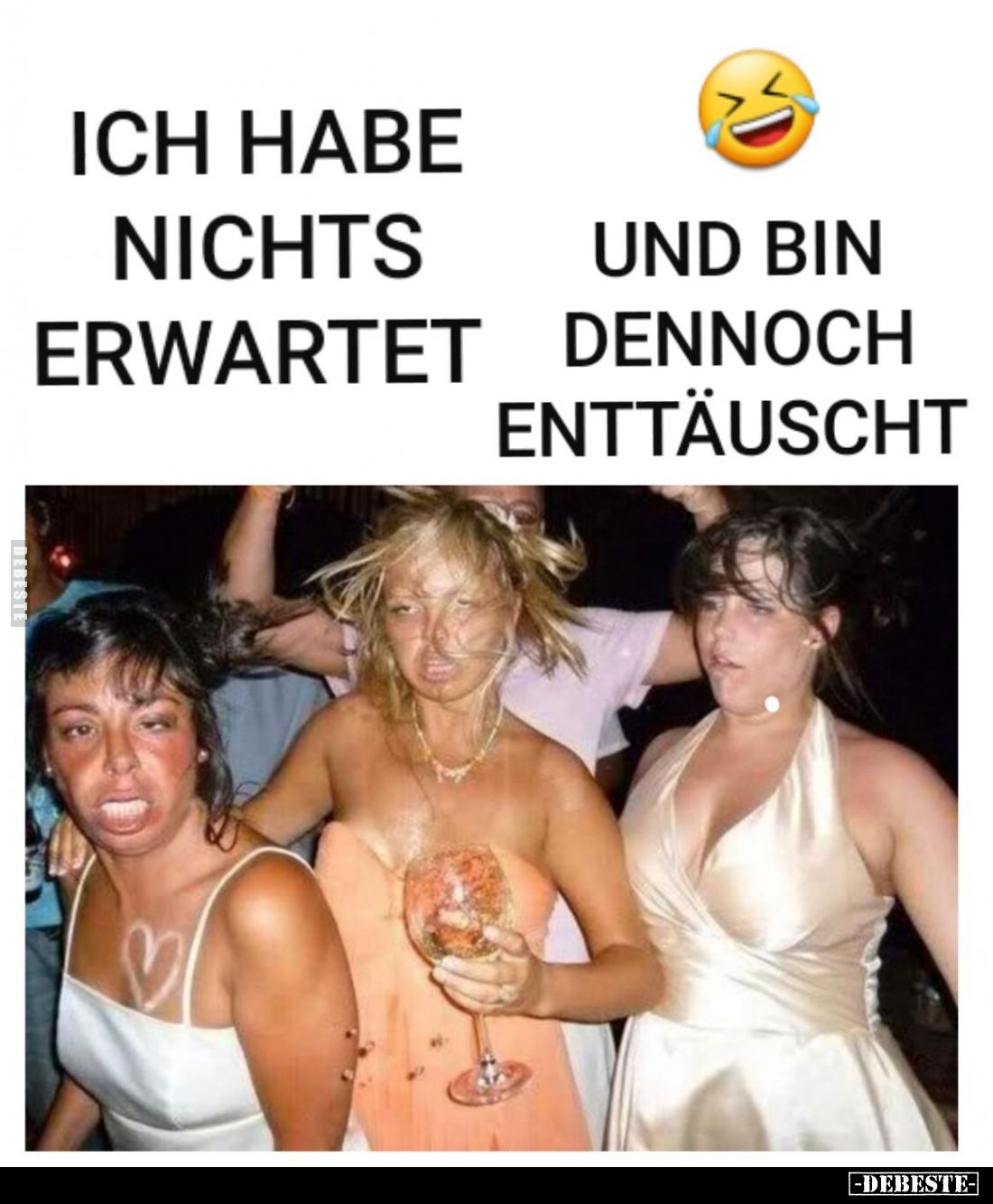 Ich habe nichts erwartet
und bin dennoch enttäuscht.