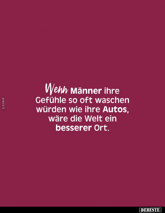 Wenn Männer ihre Gefühle.. - Lustige Bilder | DEBESTE.de