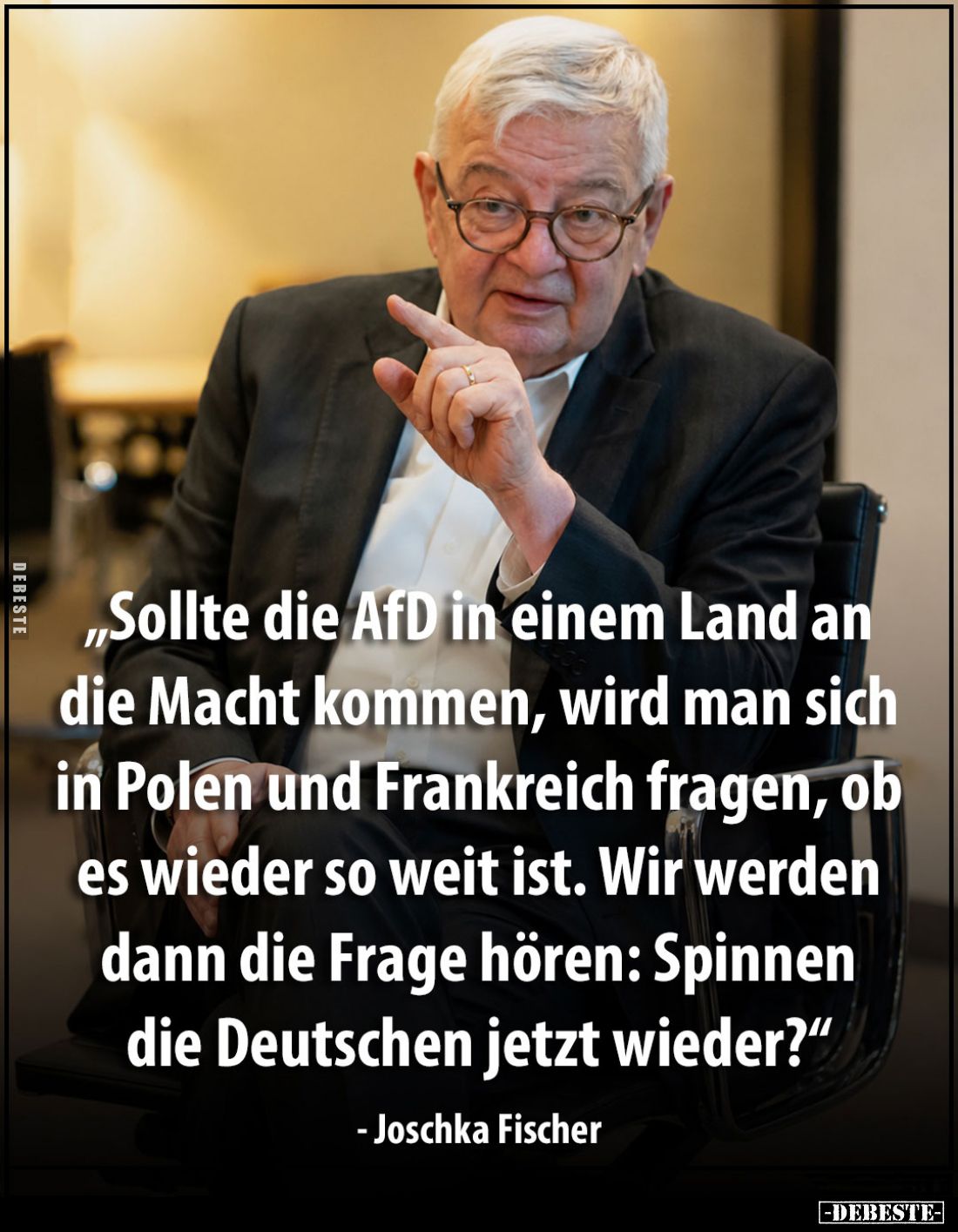 Sollte die AfD in einem Land an die Macht kommen, wird man sich in Polen und Frankreich fragen, ob es wieder so weit ist. Wir...