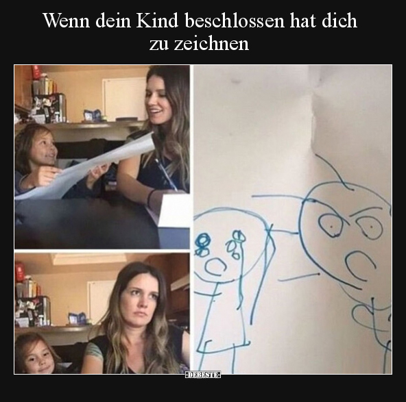 Wenn dein Kind beschlossen hat dich zu zeichnen.. - Lustige Bilder | DEBESTE.de