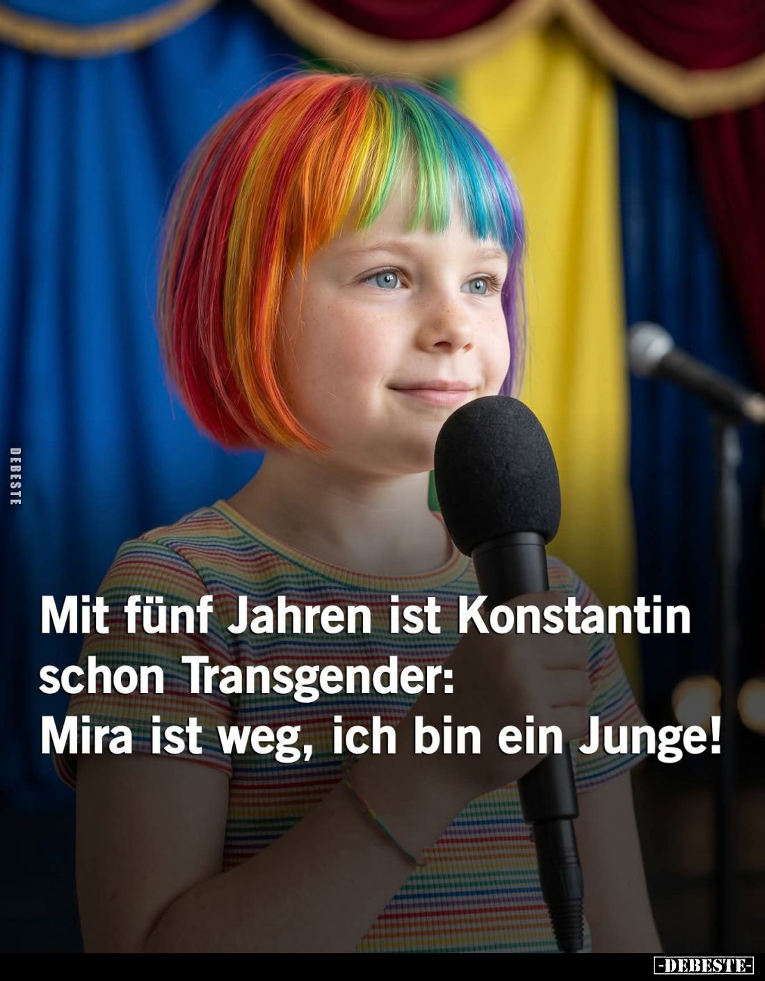 Mit fünf Jahren ist Konstantin schon Transgender:
Mira ist weg, ich bin ein Junge!