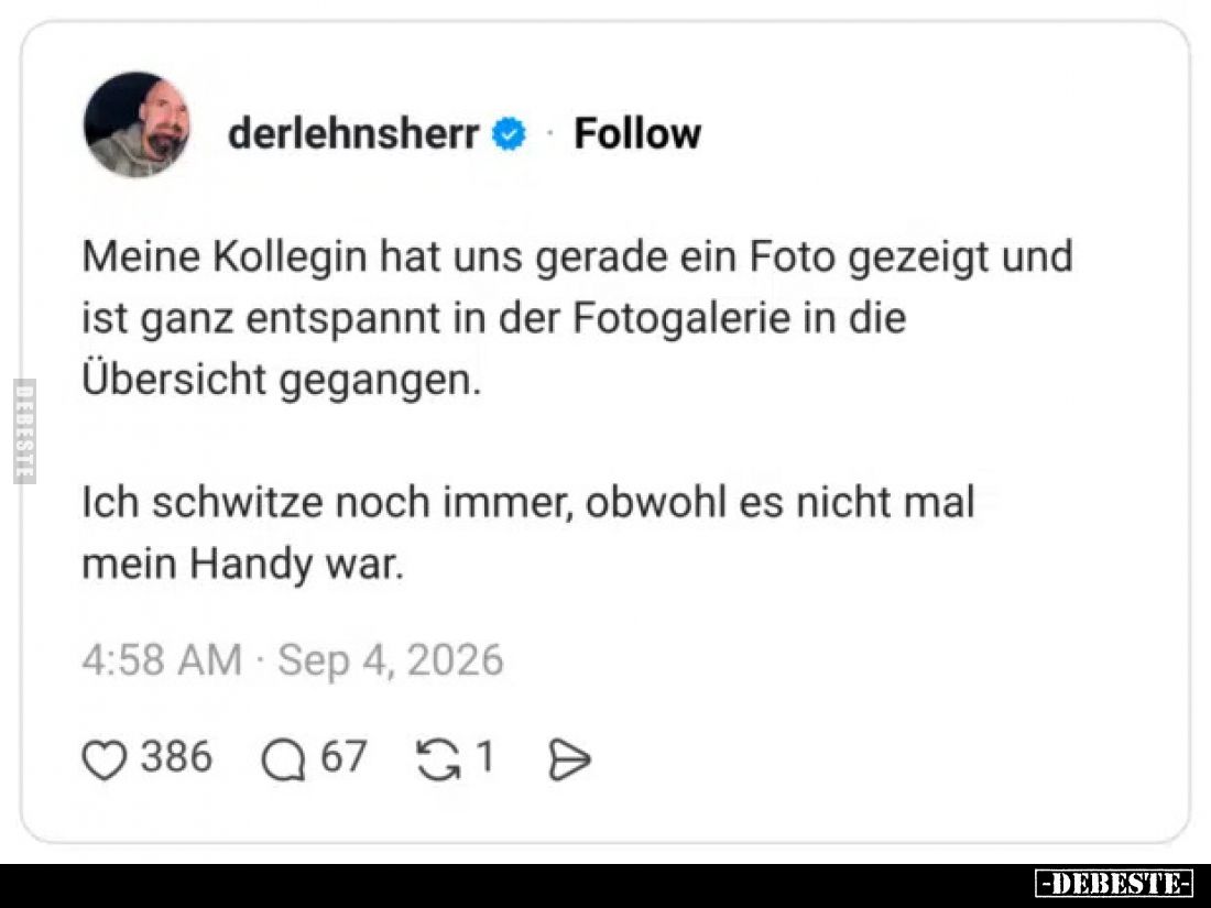 Meine Kollegin hat uns gerade ein Foto gezeigt und ist ganz entspannt in der Fotogalerie in die Übersicht gegangen.

Ich sc...