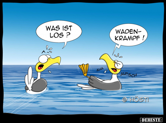Was ist los? -
Wadenkrampf!