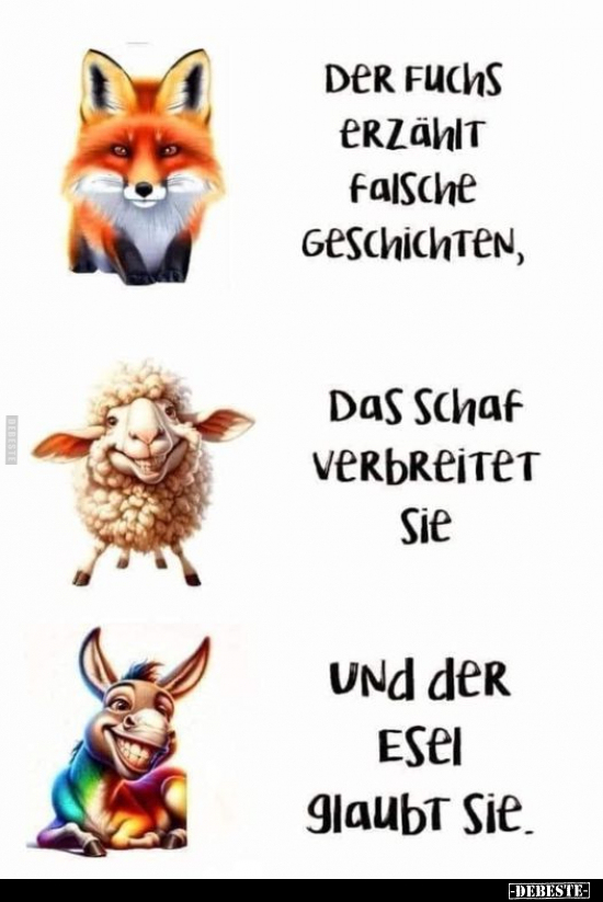 Der Fuchs erzählt falsche Geschichten.. - Lustige Bilder | DEBESTE.de