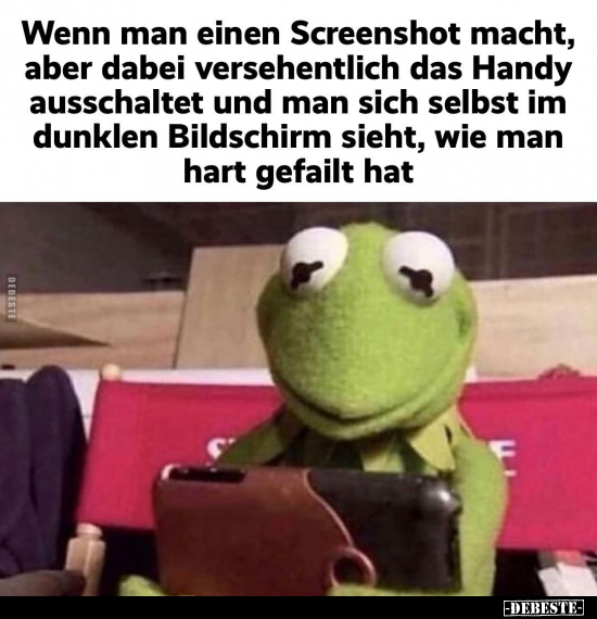 Wenn man einen Screenshot macht, aber dabei versehentlich..