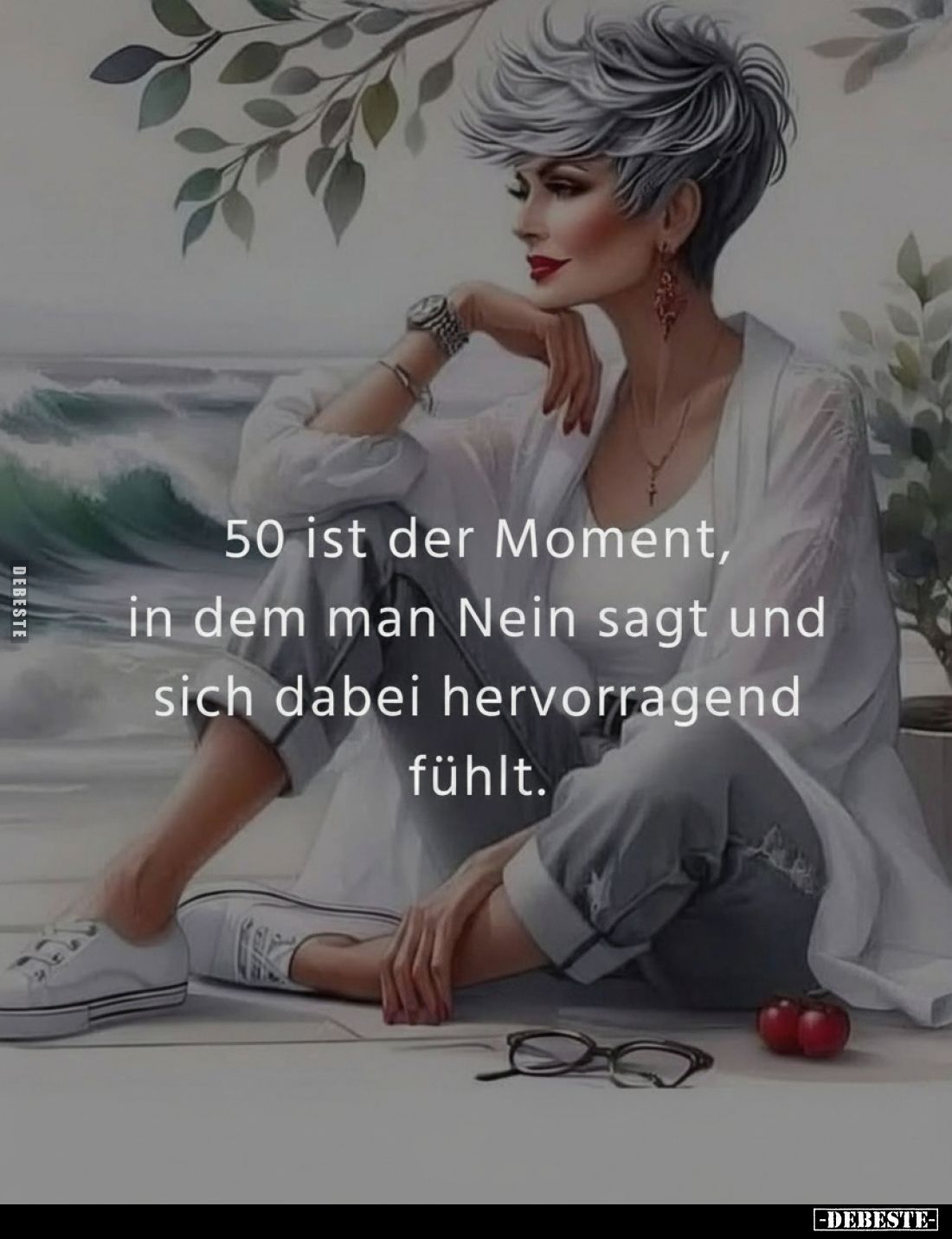 50 ist der Moment, in dem man Nein sagt und sich dabei hervorragend fühlt.