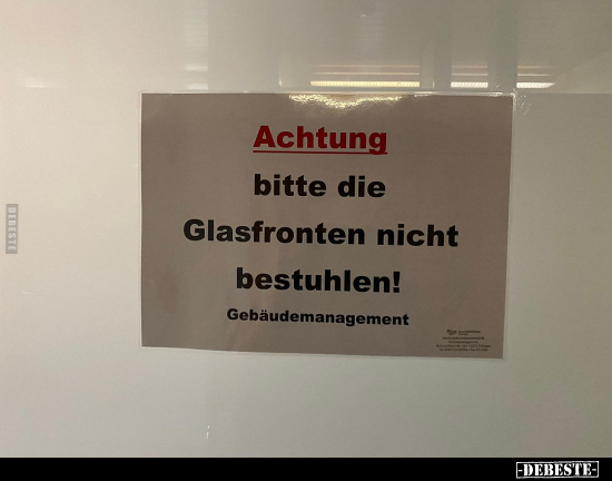 Achtung bitte die Glasfronten.. - Lustige Bilder | DEBESTE.de