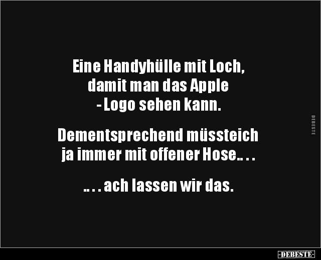Eine Handyhülle mit Loch, damit man das Apple - Logo.. - Lustige Bilder | DEBESTE.de